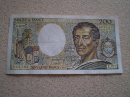 Billet De 200 Francs Montesquieu 1989 - 200 F 1981-1994 ''Montesquieu''