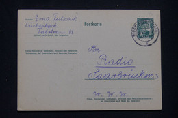 SARRE - Entier Postal Pour Saarbrucken  - L 139122 - Postal Stationery