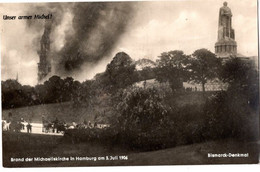 HAMBURG UNSER ARMER MICHEL  BRAND DERMICHAELISKIRCHE IN HAMBOURG AM 3 JUILLET 1906 - Nord