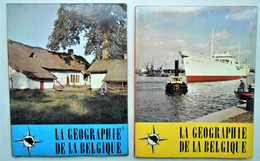 2 Albums Chromos Complets - La Géographie De La Belgique Tomes 1 & 2 - Timbre Tintin, Editions Du Lombard - Albums & Katalogus