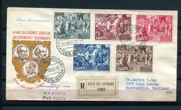 1951.VATICANO.SPD.CARTA PRIMER DIA CIRCULACION.YVERT 167/71. - Covers & Documents