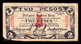 Filipinas Philippines 2 Pesos 1944 Pick S340 Serie OF Bc F - Philippines