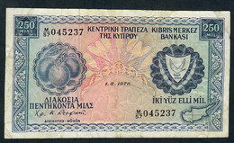 CYPRUS P41 250 MILS 1.8.1976  #M/57    VF - Zypern