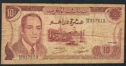 MOROCCO P57a 10 DIRHAMS 1970 #BD/35    FINE - Marruecos