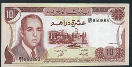 MOROCCO P57b 10 DIRHAMS 1985 #BE/97   VF - Maroc