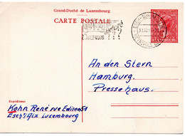 63558 - Luxemburg - 1955 - 2,50F Charlotte GAKte ESCH-SUR-ALZETTE - L'AVEZ-VOUS DECLARE ??? -> Westdeutschland - Lettres & Documents