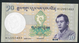 BHUTAN  P29b 10  NGULTRUM  2013 Signature 6    UNC. - Bhoutan