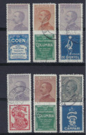 ITALY 1924 / 1925 Set Of 6 Different Advertising Stamps / Reproductions  MNG MINT NO GUM . LOT 201 - Publicité