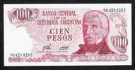 ARGENTINA P302a 100 PESOS  (1976) Series C No Color Thread  UNC. - Argentina