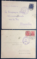 Allemagne, Divers Sur 2 Enveloppes Cachet Glückstadt Et Coln Pour La Belgique + Censure - (B4187) - Cartas & Documentos
