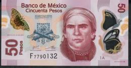 MEXICO P123Aa 50 PESOS 12.6.2012 FIRST SERIE Serie A  UNC. - Mexique