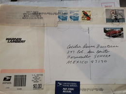 USA To Mexico Bird MULTIFRANKED Cover - Lettres & Documents