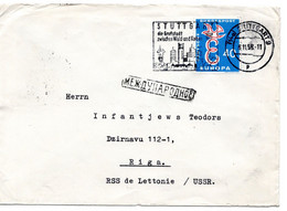 63574 - Bund - 1958 - 40Pfg CEPT '58 EF A Bf STUTTGART - STUTTGART ... -> RIGA (UdSSR) - Covers & Documents