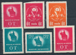 1938. Budapest 6 Propaganda Stamps - Souvenirbögen