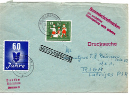 63578 - Bund - 1957 - 10Pfg Berliner Kinder EF A DrucksBf WILHELMSHAVEN -> RIGA (UdSSR) - Cartas & Documentos