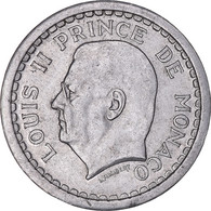 Monnaie, Monaco, 2 Francs, Undated (1943), Poissy, TTB, Aluminium, Gadoury:MC - 1922-1949 Louis II