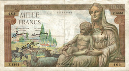 M11 - FRANCE - Billet De 1000 Francs DÉESSE DÉMETER - 1943 - 1 000 F 1942-1943 ''Déesse Déméter''