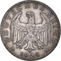 Monnaie, Allemagne, République De Weimar, Mark, 1925, Berlin, TTB, Argent - 1 Mark & 1 Reichsmark