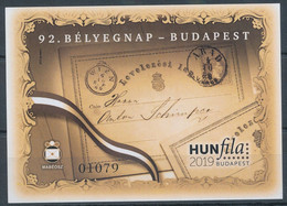 2019. 92th Stamp Day - Budapest - Commemorative Sheet - Herdenkingsblaadjes