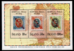 ICELAND 1993 Stamp Day: Balbo Flight Anniversary Block MNH / **  Michel Block 14 - Ongebruikt