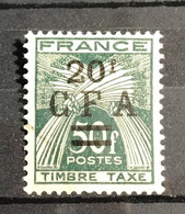 Timbre Taxe Oblitéré Réunion 1949 - Portomarken