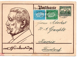 63607 - Deutsches Reich - 1932 - 6Pfg GAKte Nothilfe '32 M ZusFrankatur LEIPZIG - ... -> Finnland - Lettres & Documents