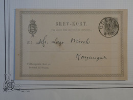 BM12 DANMARK   BELLE CARTE ENTIER  1893 ODENSE  ++AFFRANCH. INTERESSANT++++ - Entiers Postaux