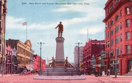 SALT LAKE CITY - MAIN STREET AND PIONEER MONUMENT - SALT LAKE CITY - UTAH -  CARTOLINA FP NUOVA - Salt Lake City