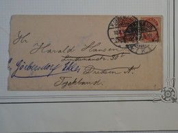 BM12 DANMARK   BELLE LETTRE  1883 COPENHAUE A DRESDEN  GERMANY +REDISTRIB.  + PAIRE DE TP+++AFFRANCH. INTERESSANT++++ - Storia Postale