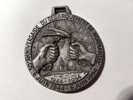 Médaille Argent 50ème Anniversaire Débarquement Normandie 1944-1994 état Superbe - Francia