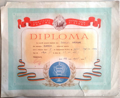 Romania, 1956, Communist Propaganda Diploma / Sport Contest - Rowing Championship - Diplomi E Pagelle