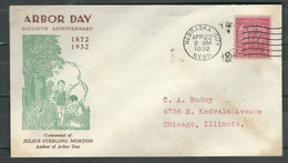 USA 1932 N° Usages Courants Obl. Commémorative Arbor Day S/Lettre - Cartas