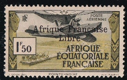 A.E.F. Poste Aérienne N°14 - Neuf * Avec Charnière - Petit Pelurage Sinon TB - Ungebraucht