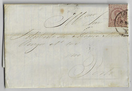 Portugal 1886 Fold Cover Sent From Fabrica (May 26th) To Porto Stamp King Dom Luiz I 25 Réis - Briefe U. Dokumente