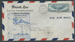 USA 1939 N° Usages Courants Obl. French Line Transatlantique S/Lettre - Cartas
