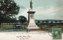 NEW HAVEN - NINTH REG'T. MONUMENT - CITY POINT PARK - NEW HAVEN - CONN. - CARTOLINA FP SPEDITA NEL 1909 - New Haven