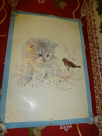 CHAT Et Oiseau, Giordano, Vers 1990 ; A24 - Afiches