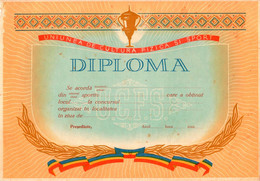Romania, 1980's, Blank Sport Diploma - UCFS - Diplomi E Pagelle