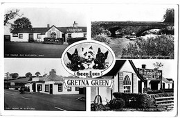 Gretna Green Multivue Carte Souvenir Blacksmith "s Shop 1960 état Superbe - Dumfriesshire