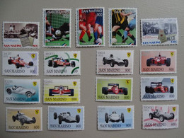 Saint-Marin - Lot De 17 Timbres Neufs Non Oblitérés - 50 Anni Ferrari, Francia '98, Etc - 1997 & 1998 - Blocchi & Foglietti