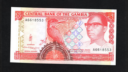 Gambie, 5 Dalasis, 1991-1995 ND "President Kairaba Jawara And Birds" Issue - Gambia