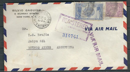 USA 1938 N° Usages Courants Obl.S/Lettre Recommandée Pour L'Argentine - Cartas