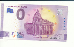 Billet Touristique  0 Euro  - LE PANTHÉON - PARIS  - UEBG - 2020-3 - N° 1053 - Autres & Non Classés
