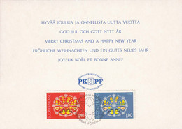 Finland-109/1988: 1.40 FM+1.80 FM - Merry Christmas And A Happy New Year, Post Card With Special Cancelation - Brieven En Documenten