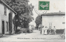 51 - MARNE - GIVRY EN ARGONNE - RUE DES FRANCS BOURGEOIS - CPA POSTEE EN 1912 - EDIT. GUIRAUD TABAC - Givry En Argonne