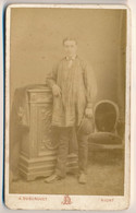 Photographie Ancienne CDV Portrait Homme Costume Régional Poitou Photographe Duburguet à Niort Deux Sèvres - Personas Anónimos