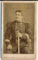 Photographie Ancienne CDV Portrait Homme Militaire Photographe Mulot Fils à Paris 103e Régiment 103 - Identified Persons