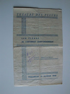 Programme, Théâtre Des Fleurs, Les élèves De Saint-Dominique,Vichy 1948, - Programme