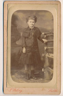 Photographie Ancienne CDV Portrait Enfant Jeune Fille Photographe Pelvey à Sablé Sarthe - Personas Anónimos