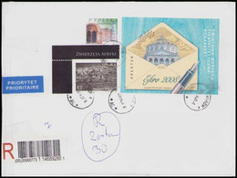 Poland 2008 EFIRO Cover Letter / Bukarest Philatelic World Exibition Ateneum Romania Imperforated Block P32 - Covers & Documents